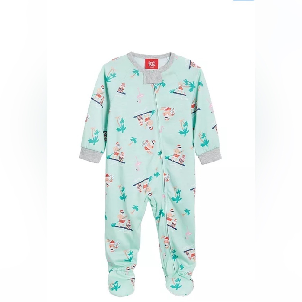 New Family Pajamas
Matching Baby Tropical Santa Footie One-Piece 6-9 months